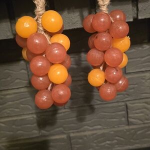 Decorative Faux Grapes in Orange and Red